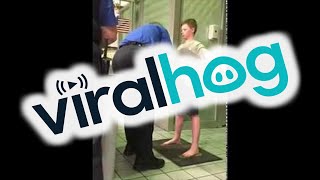 TSA Detains Young Boy for Invasive Pat Down  ViralHog [upl. by Yelloh]