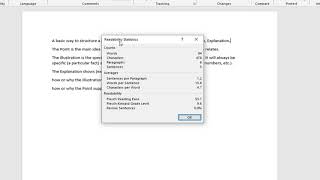 How to Check Readability Statistics in Microsoft Word Tutorial [upl. by Krum]