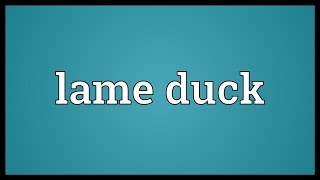 Lame duck Meaning [upl. by Vaish]