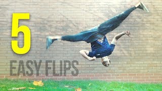 5 EASY FLIPS Anyone can Learn on Grass [upl. by Abil]