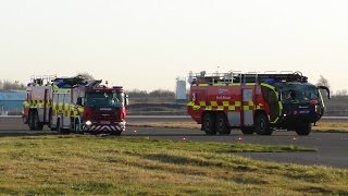 Panthers Airport Fire Brigade Responding  London Stansted Airport [upl. by Aratehs188]