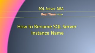 How to Rename SQL Server Instance Name [upl. by Cath713]