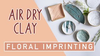 DIY Jewellery Trays  Imprinting Air Dry Clay [upl. by Teraj960]