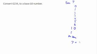 Intro to bases  converting base 7 to base 10 [upl. by Etnovad]