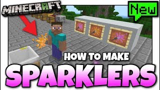 Minecraft  COLORED SPARKLERS  Tutorial  Chemestry  MCPE  Xbox  Bedrock [upl. by Jehoash]