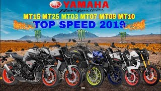 Yamaha MT15 MT25 MT03 MT07 MT09 MT10 Top Speed [upl. by Naud]