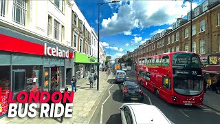 LONDON Bus Ride 🇬🇧  Route 18  Londons busiest route transporting ca 16 Million passengers a year [upl. by Lincoln]