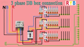 3 phase distribution DB box wiring diagram [upl. by Bak]