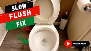 How To Fix A Slow Draining Toilet Without A Plunger [upl. by Atinid376]