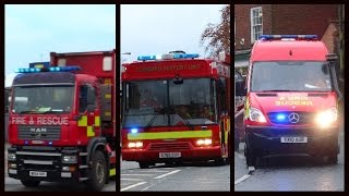 Specialist fire trucks responding with siren and lights Mega Compilation [upl. by Isiahi]