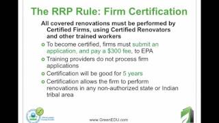 An Overview of the EPAs Lead Paint RRP Rule [upl. by Aisha]