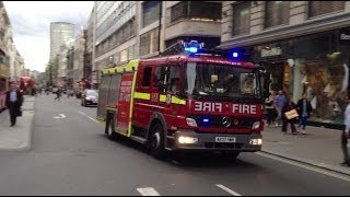 London Fire Brigade LOTS OF BULLHORN A242 A241 Soho on a shout [upl. by Rae]