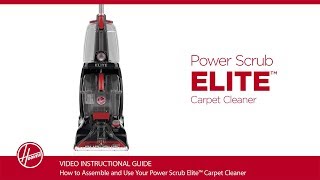 Hoover® Power Scrub Elite Carpet Cleaner  Assembly and Use [upl. by Karrah83]