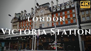 London Victoria Station Walk Through England 4K [upl. by Nyleda]