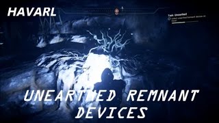 Mass Effect Andromeda  Havarl  Unearthed Remnant Device Locations [upl. by Eilzel756]