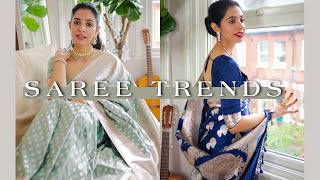 Latest Trends amp Designs in Banarasi Sarees  Styling Tips [upl. by Lizette]