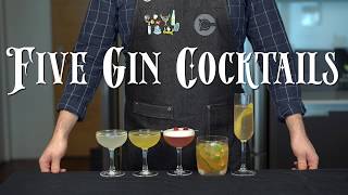 The 5 Easiest GIN Cocktails to Make at Home [upl. by Lynus]