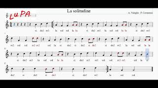 La solitudine Pausini  Flauto dolce  Spartito  Note  Instrumental  Karaoke  Canto  Musica [upl. by Lraep332]