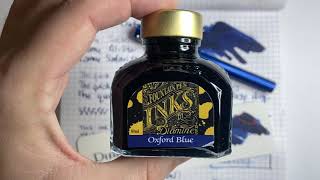 Diamine Oxford Blue Fountain Pen Ink Review [upl. by Edia]