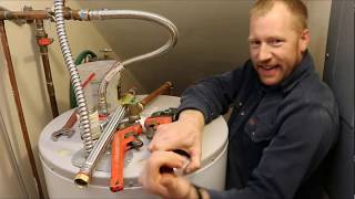 Water Heater Repair Replacing a Corroded Supply Line [upl. by Foscalina]