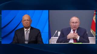 Putin Diplomatically Scolds Klaus Schwab for Russophobia at Davos 2021 [upl. by Ellezig233]