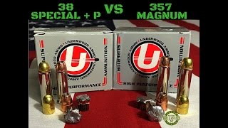 38 SpecialP vs 357 Magnum Ballistics Gel [upl. by Barram]