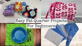 Easy Fat Quarter Projects for Beginners  The Sewing Room Channel [upl. by Ayiotal413]