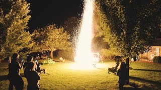 Starting a campfire with 2000 sparklers  Super Slow Mo [upl. by Romelda]