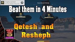 Assassins Creed Origins  War Elephant Fights  How to easily beat Qetesh and Resheph [upl. by Hills]