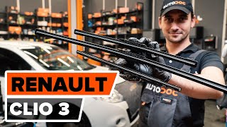 Comment remplacer des essuieglaces sur RENAULT CLIO 3 TUTORIEL AUTODOC [upl. by Kylie]