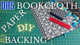 DIY Bookcloth Backing Fabric with Paper  Adventures in Bookbinding [upl. by Bergh424]