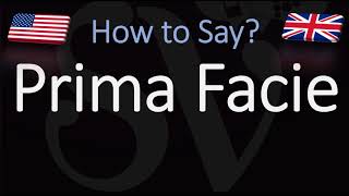 How to Pronounce Prima Facie CORRECTLY [upl. by Hailed984]