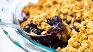 Easy Blueberry Crumble Recipe [upl. by Hamilton483]