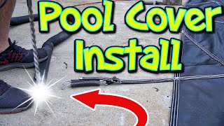 Pool Cover Strap Tips and How to Install Mesh Pool Cover [upl. by Eniac]