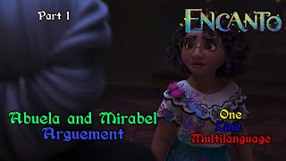 Encanto  Abuela and Mirabel Argument OneLine Multilanguage  Part 1 [upl. by Nylyaj]