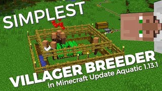 How to make a SIMPLE Villager Breeder in Minecraft 113 Update Aquatic  Infinite Villager Breeder [upl. by Aedni]