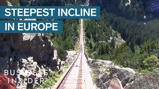 Steepest Funicular Railway In Europe Has A 106 Incline [upl. by Nossyla141]