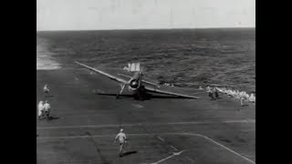 Carrier Landings WWII US Navy [upl. by Abibah531]