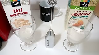 Oat Milk vs Almond Milk part 2 Frothing Test [upl. by Ellehcir]