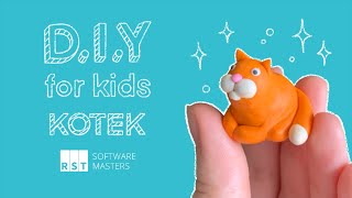 DIY for Kids 5  Kotek z plasteliny 🐱🐈 [upl. by Runkel]