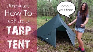 How To set up a Tarp Tent TARPOLOGY Wild Camping Tarp Configuration by a tarp newbie [upl. by Sualkin]