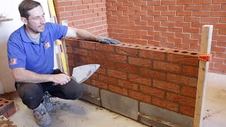 How To Lay Bricks For Beginners Using a line [upl. by Ymmaj]