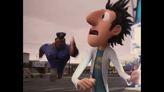 Officer Earl running Sonic mode MEME  Cloudy with a chance of Meatballs 2009 [upl. by Adnima]