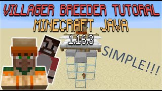 Villager Breeder TUTORIAL Minecraft Java 1163 [upl. by Nessej]