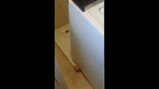 How to Move Laundry Machine Washer Up and Over Drain Pan [upl. by Hoover]