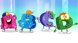 Alphabet A B C D  Learn English Alphabet  ABC Monsters  Cartoons for Kids [upl. by Joela]