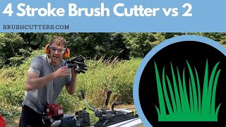 4Stroke vs 2Stroke Brush Cutter 🚀 The ULTIMATE Difference 😲🌿 [upl. by Ydnolem599]