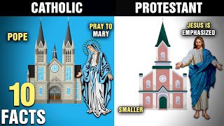 10 Differences Between CATHOLIC and PROTESTANT Christians [upl. by Mervin385]