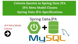 Spring Data JPA Criteria API  JPA meta model classes  JPA Specifications [upl. by Tremayne961]