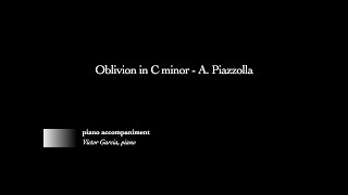 Oblivion in C minor  A Piazzolla PIANO ACCOMPANIMENT FOR ANY INSTRUMENT [upl. by Tisha]